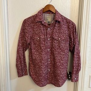 Roper boys L 12-14 snap button shirt